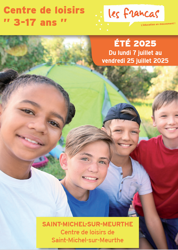 Carte de présentation ALSH été 25 Saint-michel-sur-meurthe